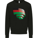 Curled Malawi Flag Malawian Day Football Kids Sweatshirt Jumper Black