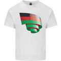 Curled Malawi Flag Malawian Day Football Kids T-Shirt Childrens White