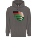 Curled Malawi Flag Malawian Day Football Mens 80% Cotton Hoodie Charcoal