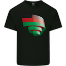Curled Malawi Flag Malawian Day Football Mens Cotton T-Shirt Tee Top Black