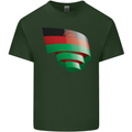 Curled Malawi Flag Malawian Day Football Mens Cotton T-Shirt Tee Top Forest Green