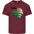 Curled Malawi Flag Malawian Day Football Mens Cotton T-Shirt Tee Top Maroon
