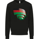 Curled Malawi Flag Malawian Day Football Mens Sweatshirt Jumper Black