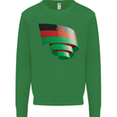 Curled Malawi Flag Malawian Day Football Mens Sweatshirt Jumper Irish Green