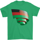 Curled Malawi Flag Malawian Day Football Mens T-Shirt 100% Cotton Irish Green