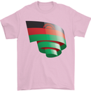 Curled Malawi Flag Malawian Day Football Mens T-Shirt 100% Cotton Light Pink