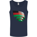 Curled Malawi Flag Malawian Day Football Mens Vest Tank Top Navy Blue