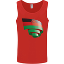 Curled Malawi Flag Malawian Day Football Mens Vest Tank Top Red