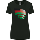 Curled Malawi Flag Malawian Day Football Womens Wider Cut T-Shirt Black