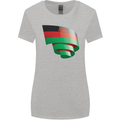 Curled Malawi Flag Malawian Day Football Womens Wider Cut T-Shirt Sports Grey