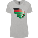 Curled Malawi Flag Malawian Day Football Womens Wider Cut T-Shirt Sports Grey