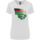 Curled Malawi Flag Malawian Day Football Womens Wider Cut T-Shirt White