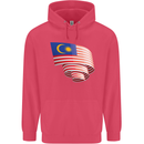Curled Malaysia Flag Malaysian Day Football Childrens Kids Hoodie Heliconia
