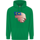 Curled Malaysia Flag Malaysian Day Football Childrens Kids Hoodie Irish Green