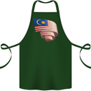 Curled Malaysia Flag Malaysian Day Football Cotton Apron 100% Organic Forest Green