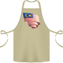 Curled Malaysia Flag Malaysian Day Football Cotton Apron 100% Organic Khaki