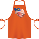 Curled Malaysia Flag Malaysian Day Football Cotton Apron 100% Organic Orange