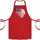 Curled Malaysia Flag Malaysian Day Football Cotton Apron 100% Organic Red