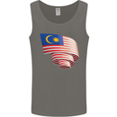 Curled Malaysia Flag Malaysian Day Football Mens Vest Tank Top Charcoal