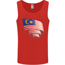 Curled Malaysia Flag Malaysian Day Football Mens Vest Tank Top Red