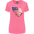 Curled Malaysia Flag Malaysian Day Football Womens Wider Cut T-Shirt Azalea