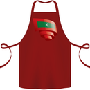 Curled Maldives Flag Maldivian Day Football Cotton Apron 100% Organic Maroon