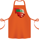 Curled Maldives Flag Maldivian Day Football Cotton Apron 100% Organic Orange