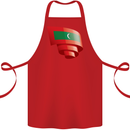 Curled Maldives Flag Maldivian Day Football Cotton Apron 100% Organic Red