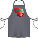 Curled Maldives Flag Maldivian Day Football Cotton Apron 100% Organic Steel
