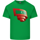 Curled Maldives Flag Maldivian Day Football Kids T-Shirt Childrens Irish Green