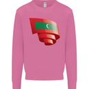 Curled Maldives Flag Maldivian Day Football Mens Sweatshirt Jumper Azalea