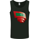Curled Maldives Flag Maldivian Day Football Mens Vest Tank Top Black