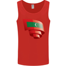 Curled Maldives Flag Maldivian Day Football Mens Vest Tank Top Red