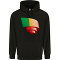 Curled Mali Flag Malian Day Football Childrens Kids Hoodie Black