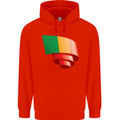 Curled Mali Flag Malian Day Football Childrens Kids Hoodie Bright Red