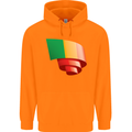 Curled Mali Flag Malian Day Football Childrens Kids Hoodie Orange