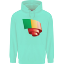 Curled Mali Flag Malian Day Football Childrens Kids Hoodie Peppermint