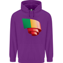 Curled Mali Flag Malian Day Football Childrens Kids Hoodie Purple