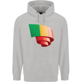 Curled Mali Flag Malian Day Football Childrens Kids Hoodie Sports Grey