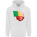Curled Mali Flag Malian Day Football Childrens Kids Hoodie White
