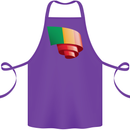 Curled Mali Flag Malian Day Football Cotton Apron 100% Organic Purple