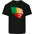 Curled Mali Flag Malian Day Football Kids T-Shirt Childrens Black