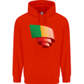 Curled Mali Flag Malian Day Football Mens 80% Cotton Hoodie Bright Red