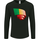 Curled Mali Flag Malian Day Football Mens Long Sleeve T-Shirt Black