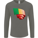 Curled Mali Flag Malian Day Football Mens Long Sleeve T-Shirt Charcoal