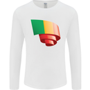 Curled Mali Flag Malian Day Football Mens Long Sleeve T-Shirt White