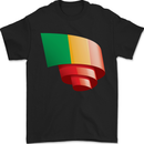 Curled Mali Flag Malian Day Football Mens T-Shirt 100% Cotton Black