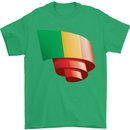 Curled Mali Flag Malian Day Football Mens T-Shirt 100% Cotton Irish Green