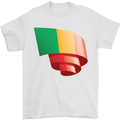 Curled Mali Flag Malian Day Football Mens T-Shirt 100% Cotton White