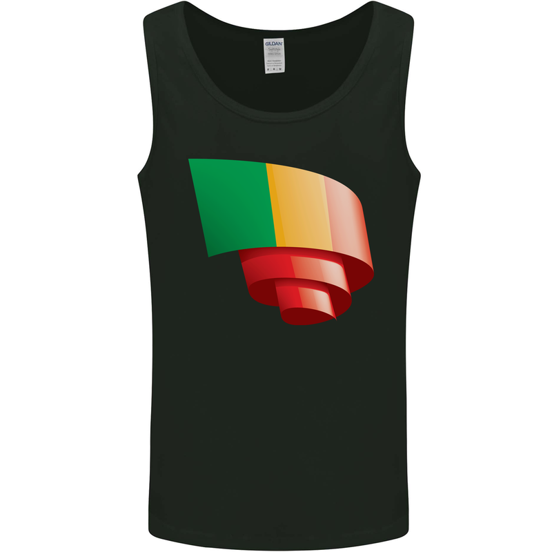 Curled Mali Flag Malian Day Football Mens Vest Tank Top Black